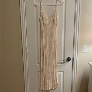 Cream Floral Maxi Dress